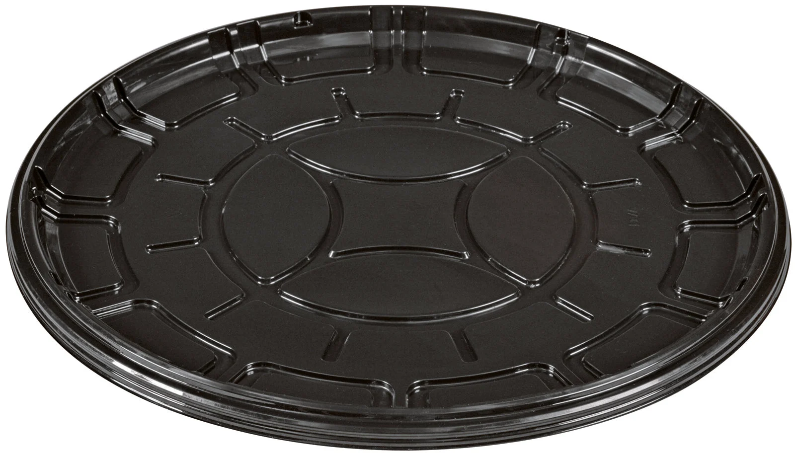 Partipak 18" Round Black Pet Everyday Tray