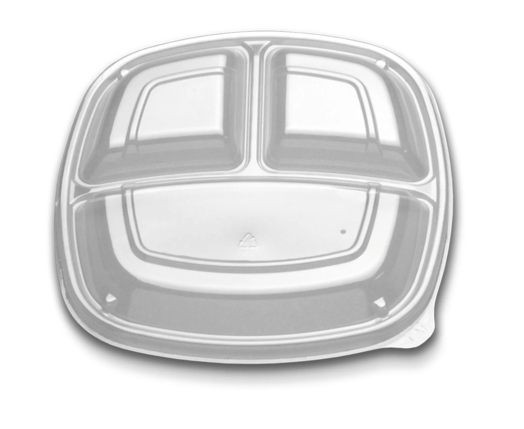 Forum 9" Square Ps 3-Comp. Low Dome Lid