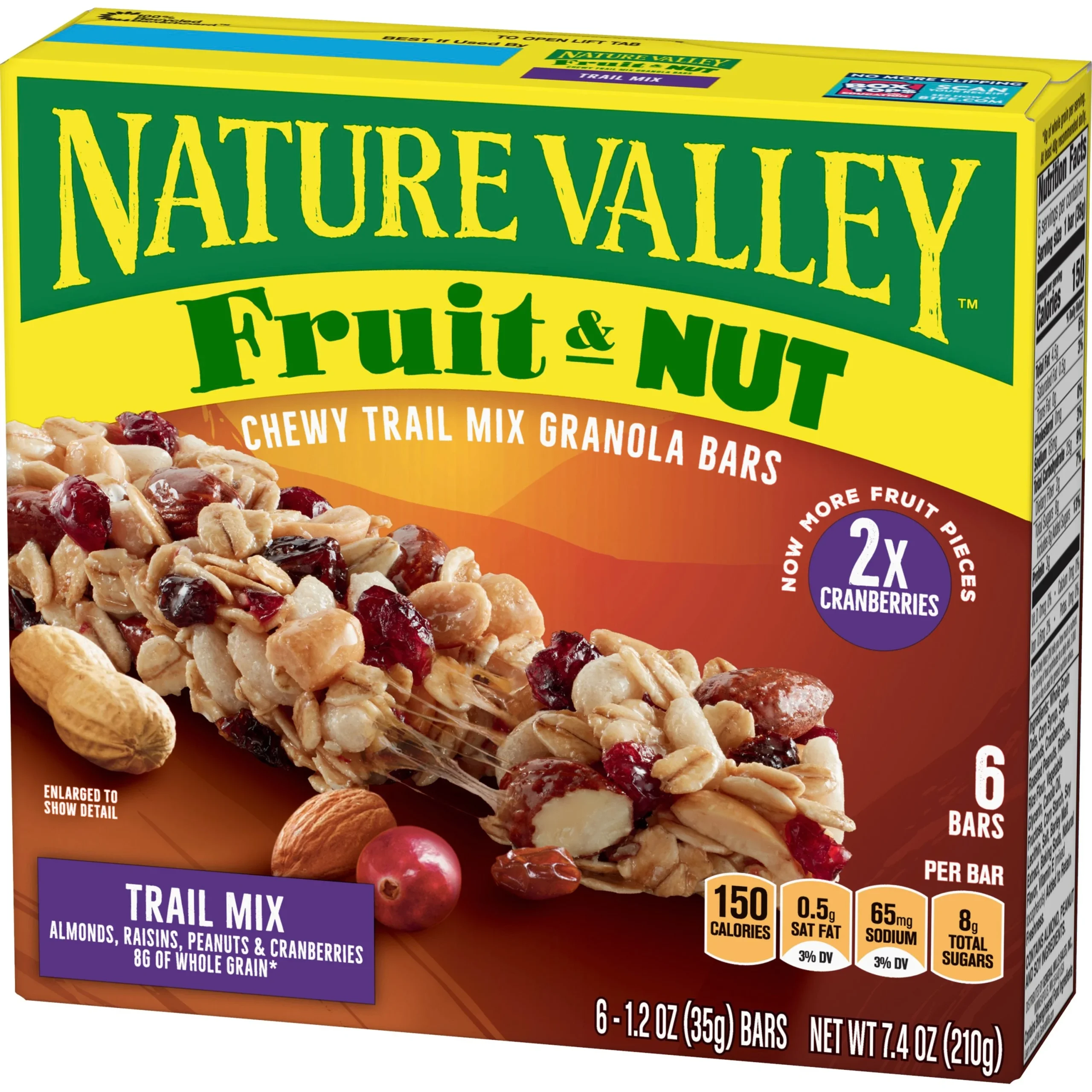 Nature Valley Chewy Trail Mix Bar Fruit& Nut7.4 Ounce Size - 12 Per Case.