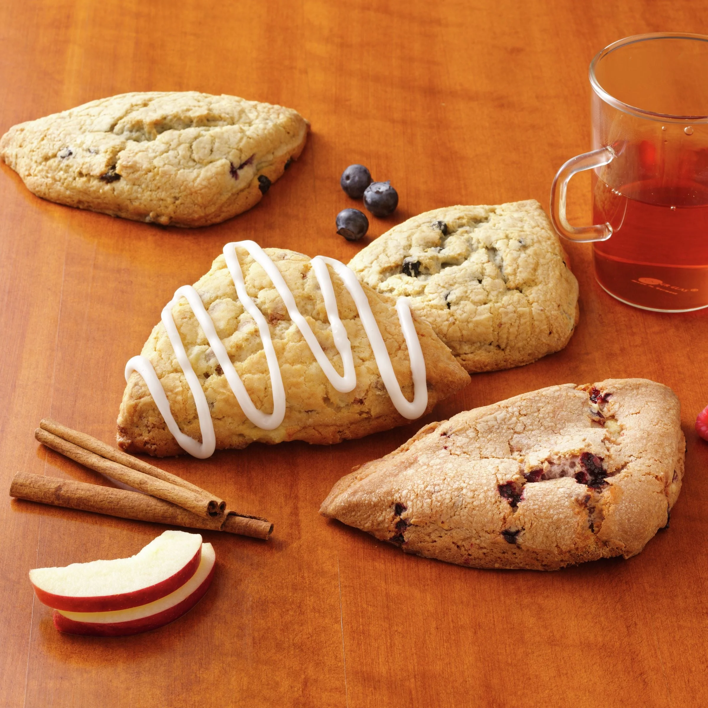 Pillsbury Place & Bake Frozen Scone Dough Variety Fruit Flavors 45 Ounce Size - 8 Per Case.