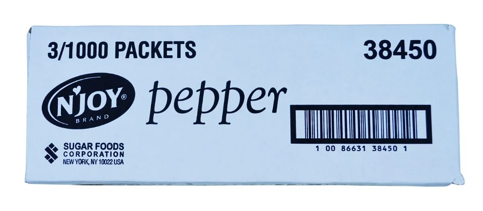 N'joy Pepper Packets 0.1 Grams Each - 3000 Per Case.