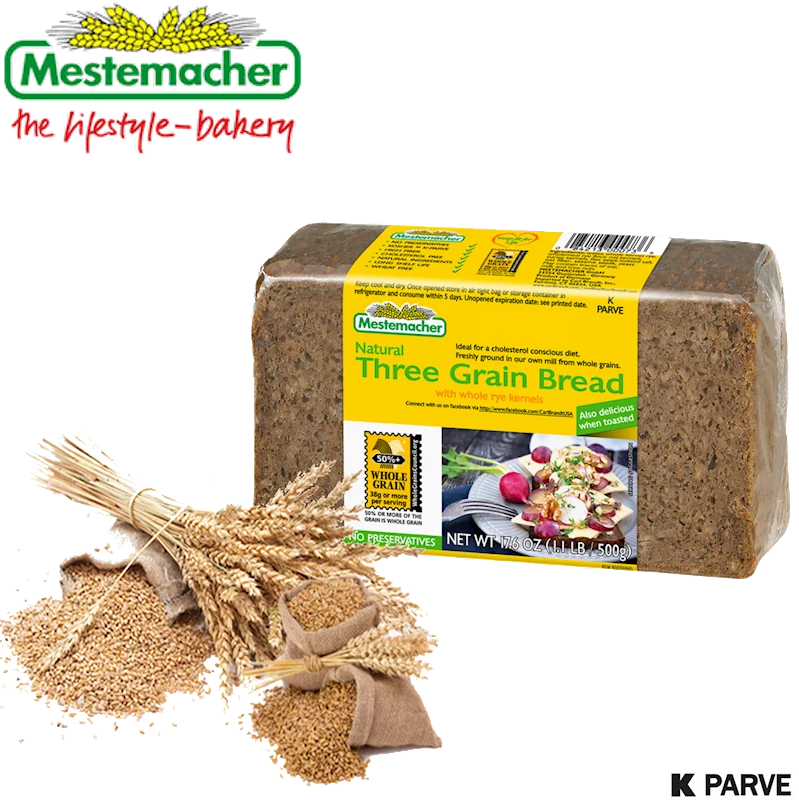 MESTEMACHER Three Grain Bread 500g/12pack