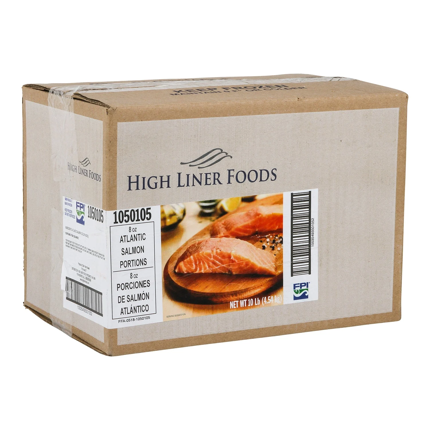 Icelandic Seafood 8 Oz Individually Packed Skinless Boneless Atlantic Salmon, 10 Pound Per Case.