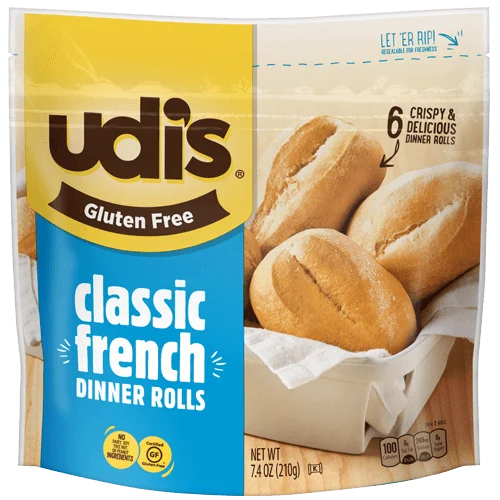 Udis Gluten Free Classic French Dinner Rolls