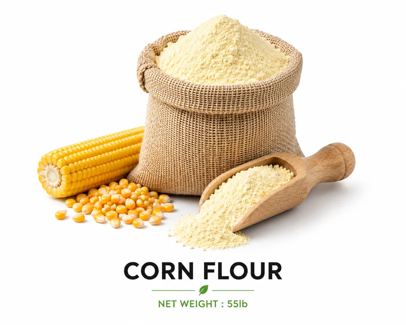 Bulk Corn Flour | Food Grade Fine Corn Flour for Food Manufacturing | 55 LB
