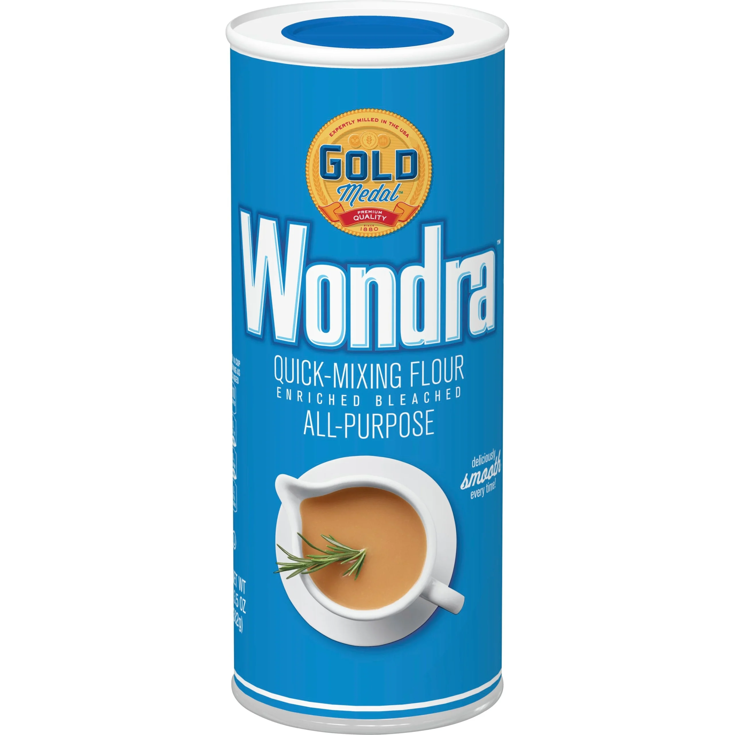 Gold Medal Wondra Flour All Purpose Quick Mixing Enriched Bleached 13.5 Ounce Size - 6 Per Case.