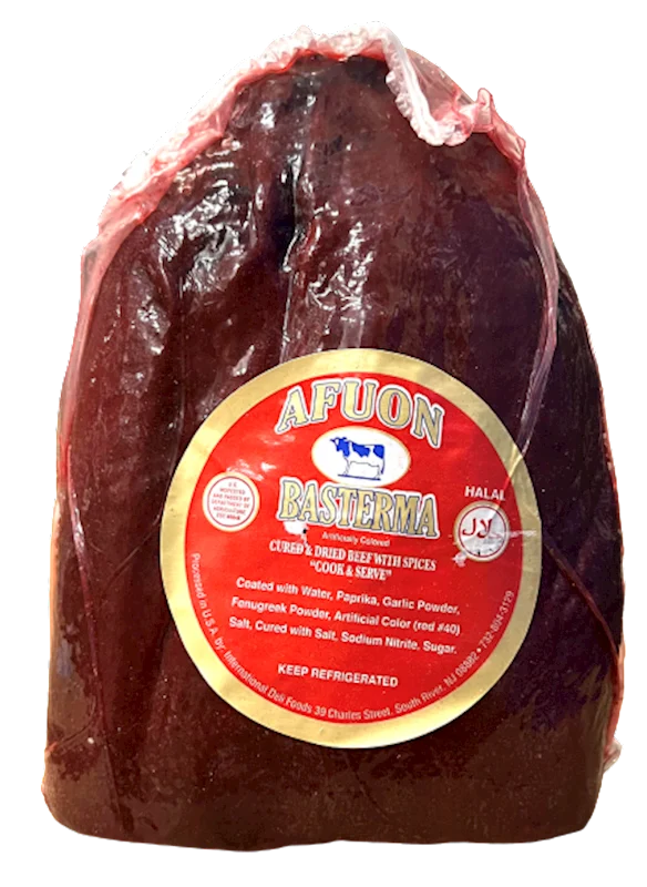 AFUON Basturma, Cured & Dried Beef with Spices (Halal) ~3lbs