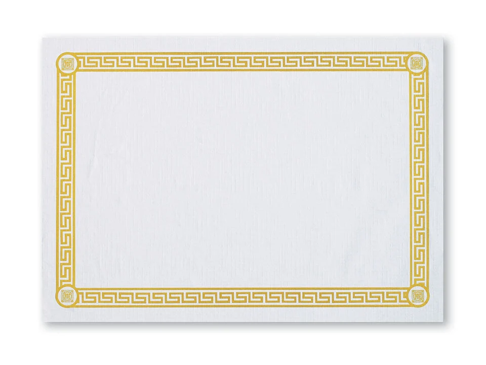 Placemat  Paper Gold Greek Key 10X14 Economyline