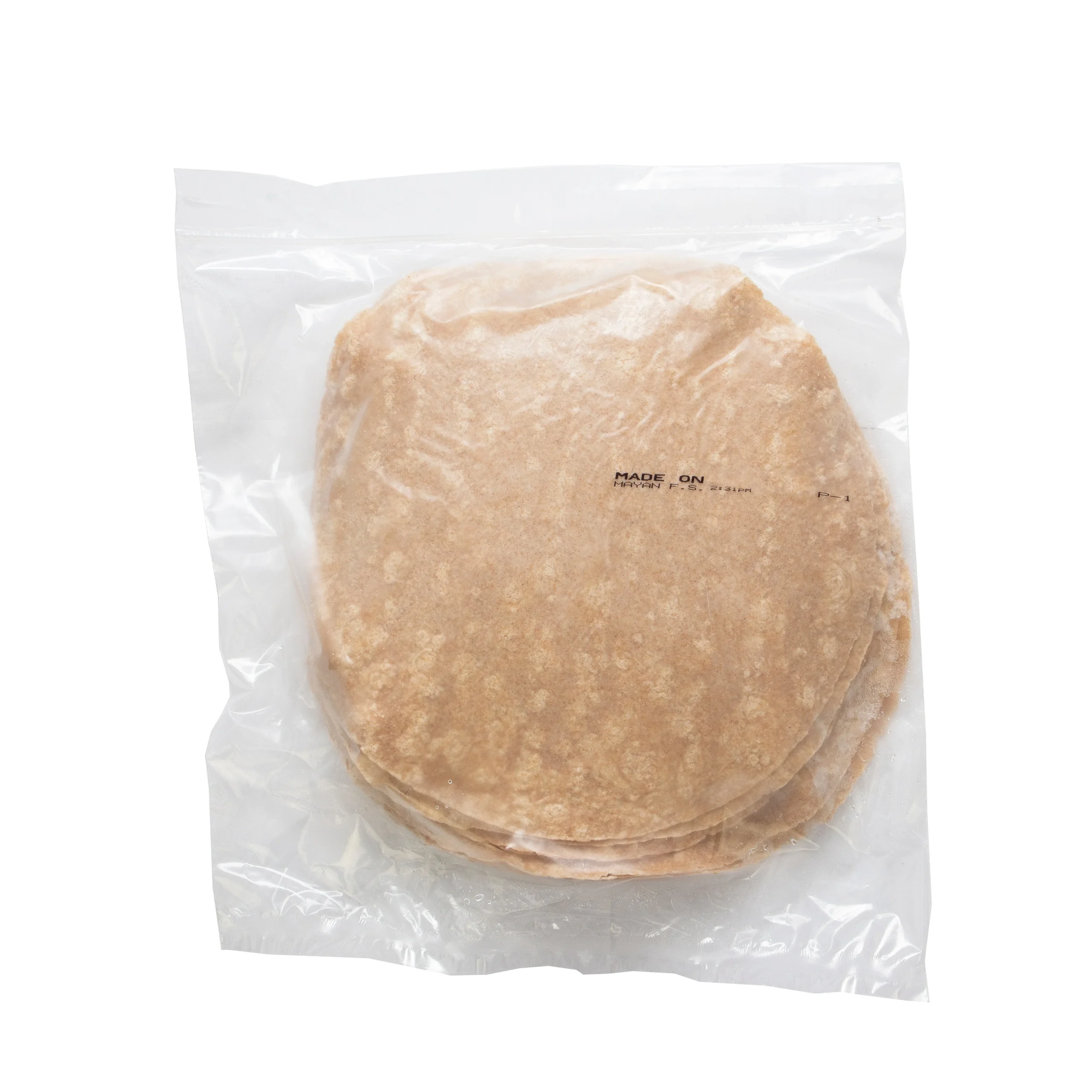 Mayan Whole Wheat Flour Tortillas 12 Inch 0.22 Ounce Size - 6 Per Case.