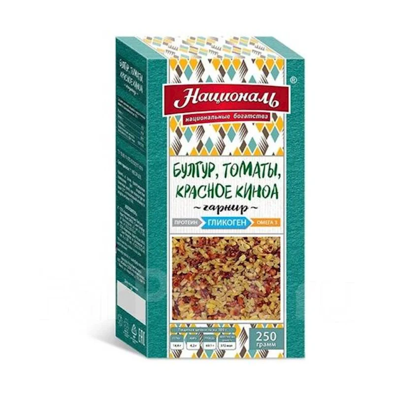 NATSIONAL Mixed Grains - Bulgur with Dried Tomatoes & Red Quinoa 250g/8pack