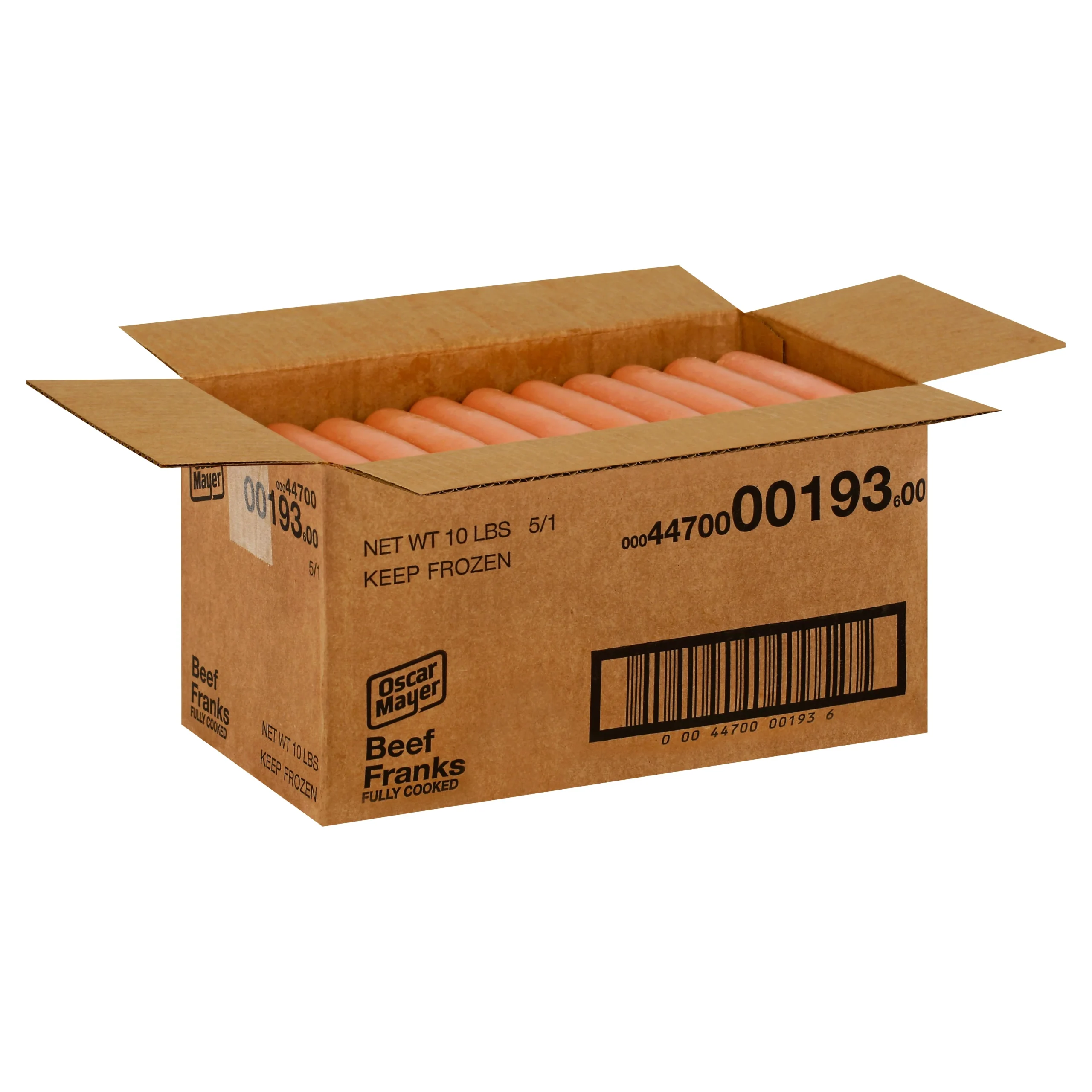 OSCAR MAYER Beef Frank (5:1 6 Inch 10 lb. Case)