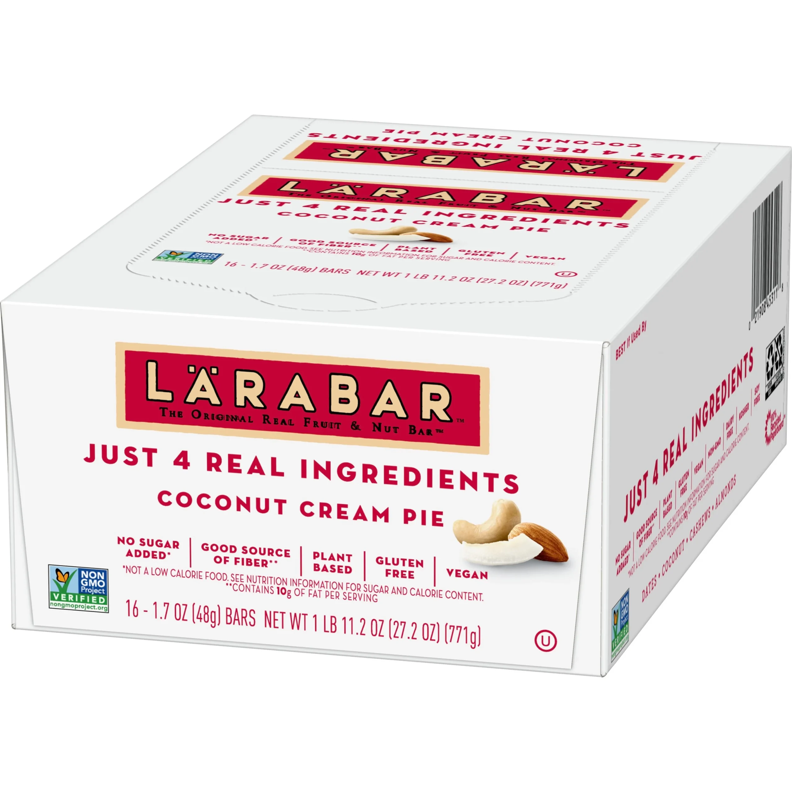 Larabar Gluten Free Wellness Bars Coconutcream Pie 27.2 Ounce Size - 4 Per Case.