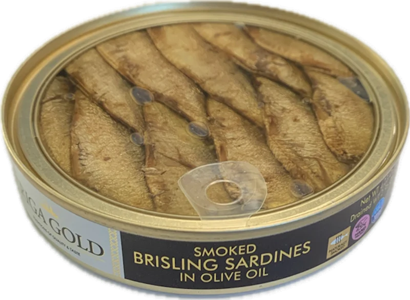 RIGA GOLD Smoked Brisling Sardines In Oil 120g/12pack