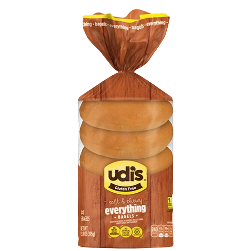 Udis Gluten Free Everything Inside Bagels