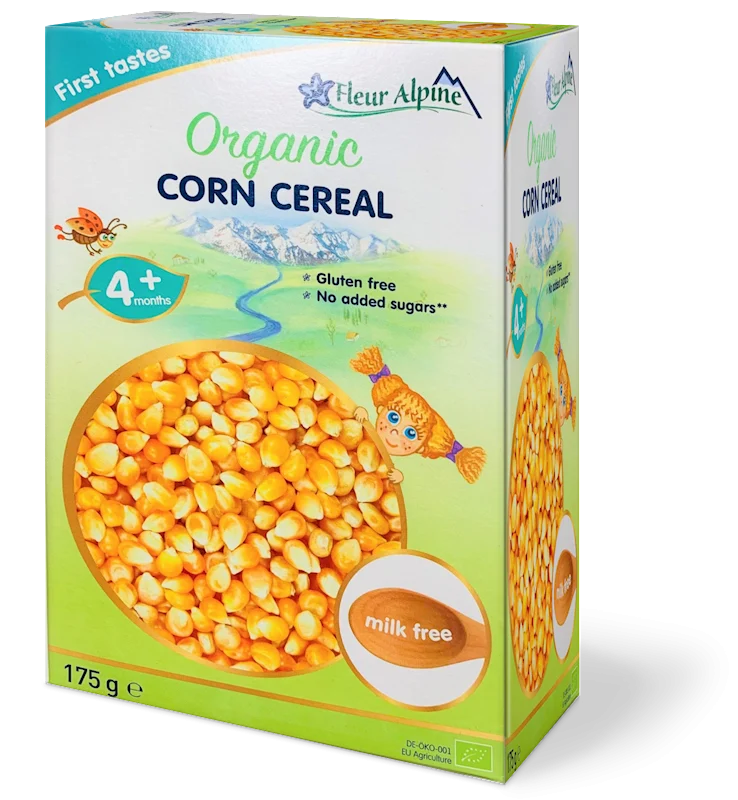 FLEUR ALPINE Organic Corn Cereal, No Milk 175g/6pack