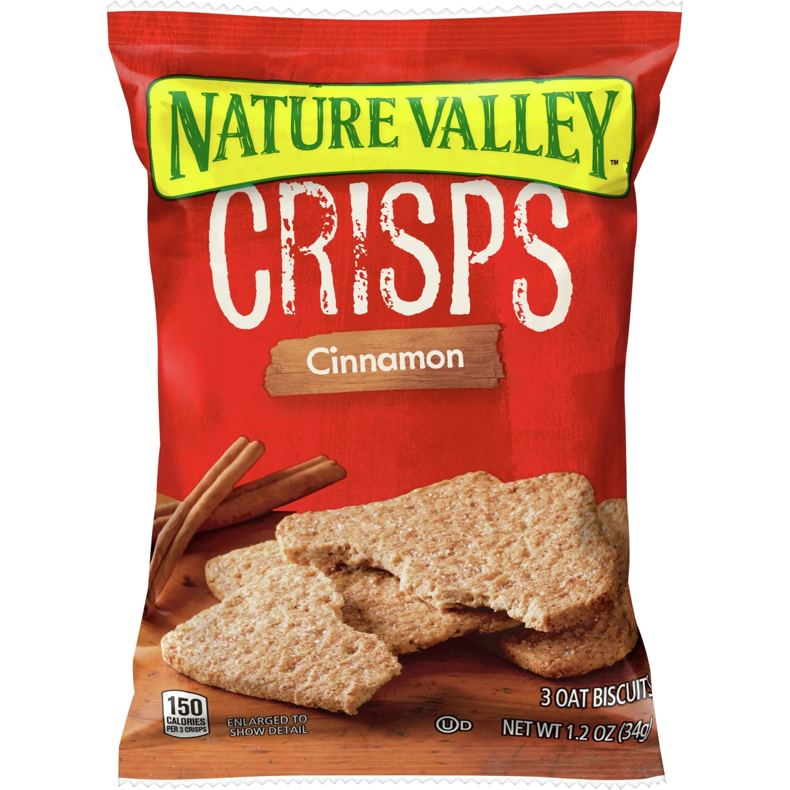Nature Valley Crisps Snack Cinnamon 1.2 Ounce Size - 120 Per Case.