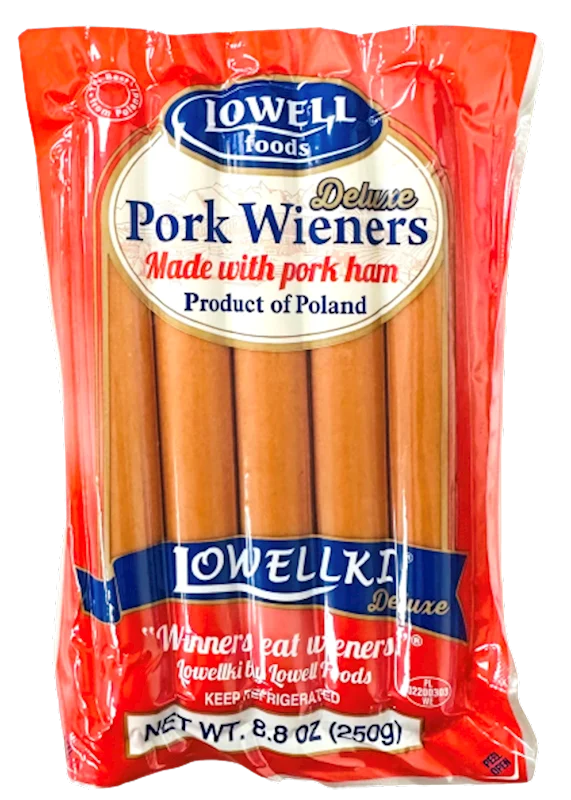 LOWELL Lowellki Deluxe Pork Wieners 250g/22pack