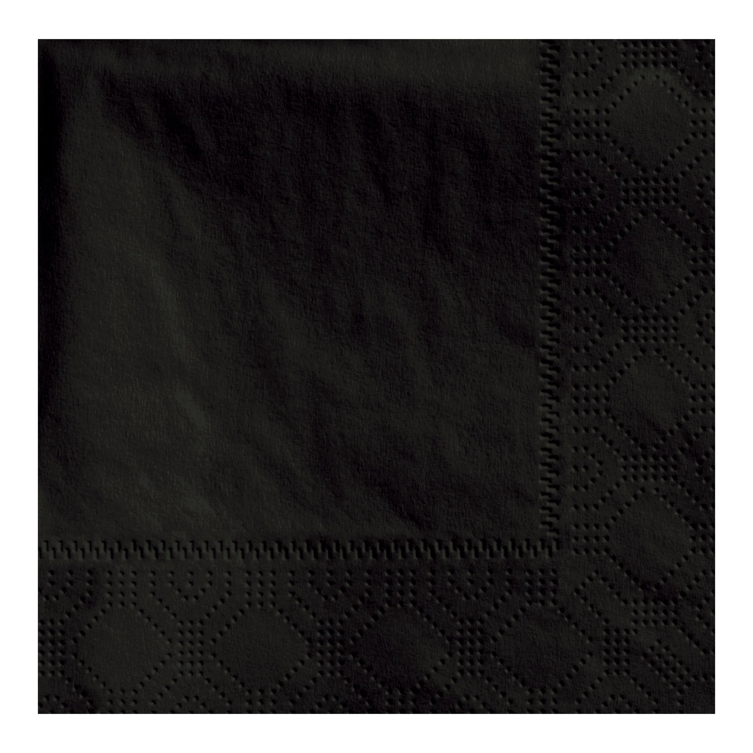 Napkin Beverage Black 2 Ply 1/4 Fold Regal Embossed 9.5 X 9.5