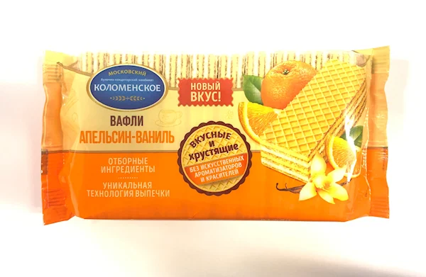 KOLOMENSKOE Waffles with Orange-Vanilla Flavor 200g/20pack