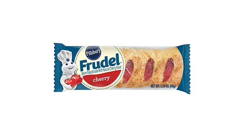 Pillsbury Frozen Frudel Cherry 2.29 Ounce Size - 72 Per Case.