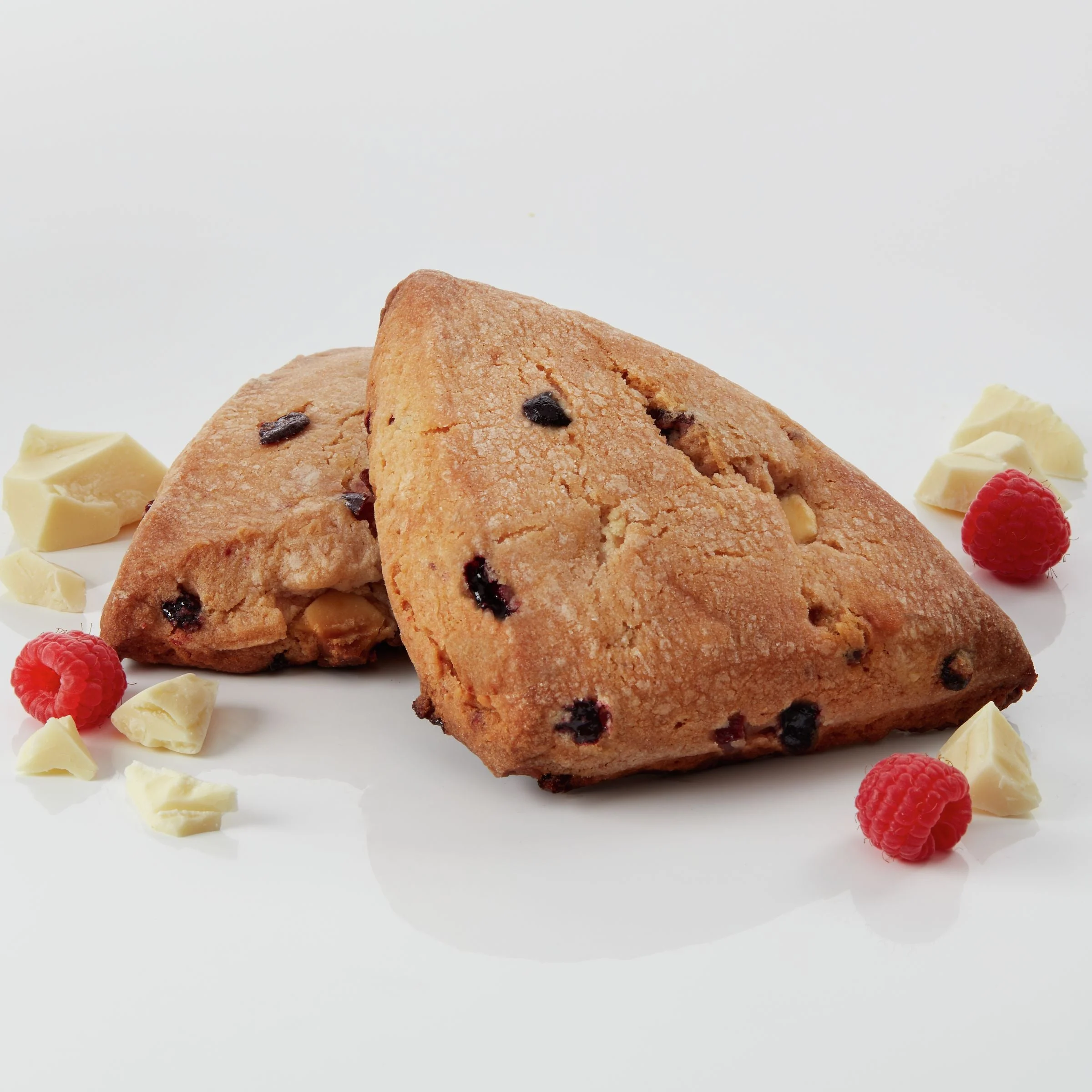 Pillsbury Place & Bake Frozen Scone Dough White Chunk Raspberry 45 Ounce Size - 8 Per Case.