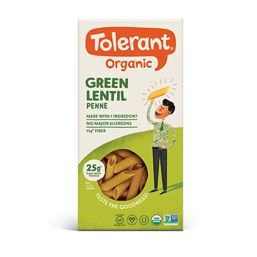 Tolerant Organic Green Lentil - Penne