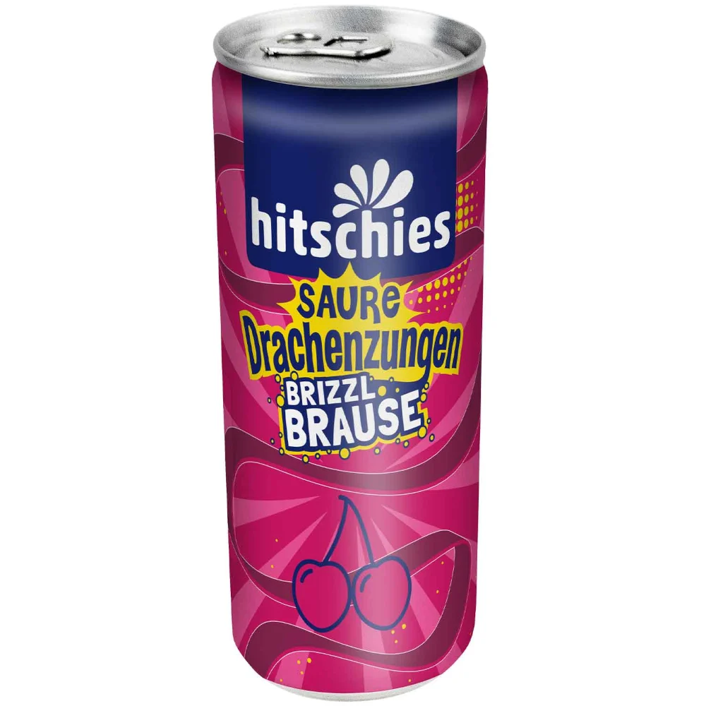 hitschies Saure Drachenzungen brizzl Brause Kirsche 250ml / 8.45 fl. oz.