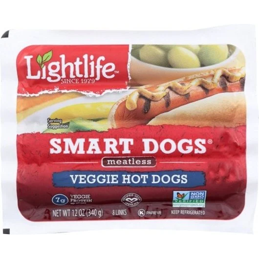 Lightlife Smart Dogs 12 Ounce Size - 12 Per Case.