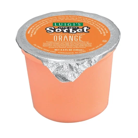 Luigi Orange Sorbet 4.4 Fluid Ounce - 96 Per Case.