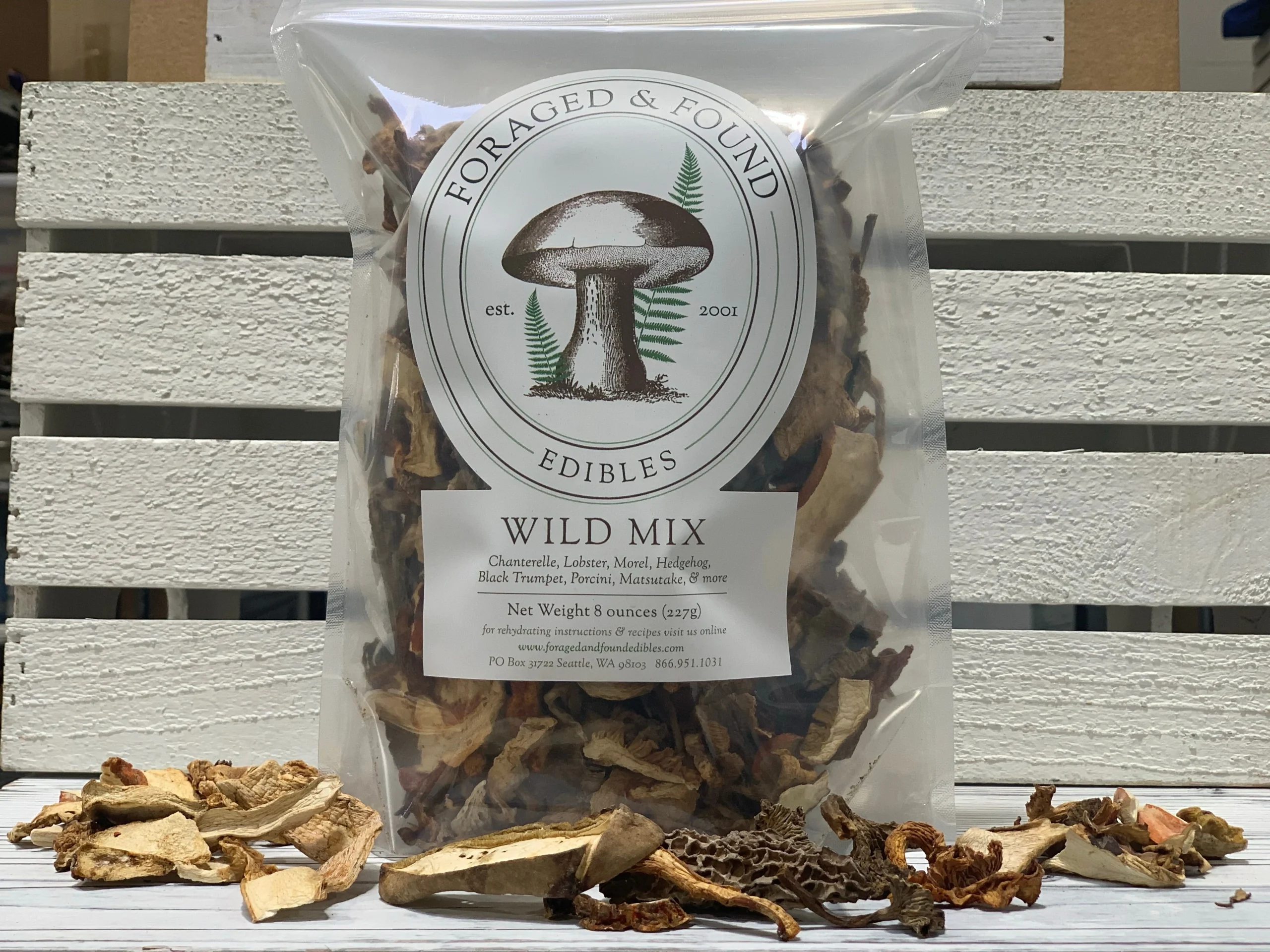Foraged and Found Dried Organic Mushroom Mix