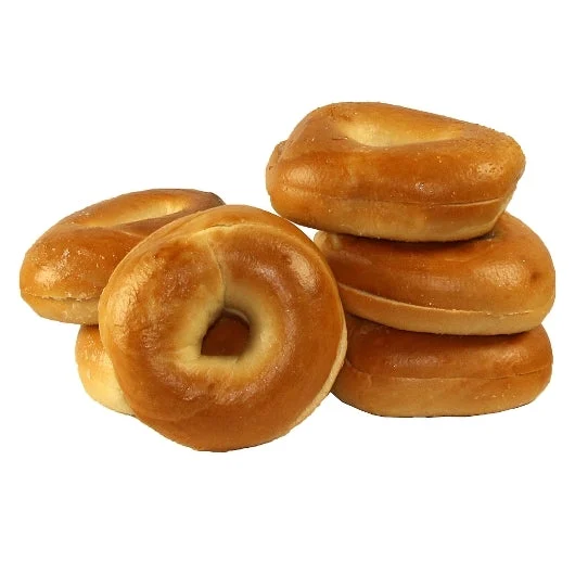 Just Bagels Plain Sliced Bagels, 6 Each - 10 Per Case.