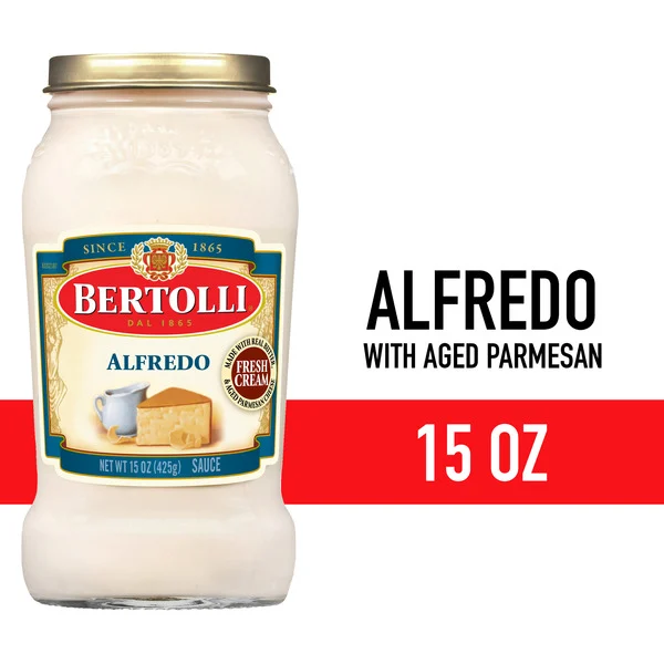 Bertolli Classic Alfredo Sauce, Pasta Sauce with Aged Parmesan, 15 oz
