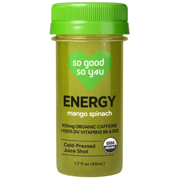 So Good So You Energy Mango Spinach, Organic Juice Shot