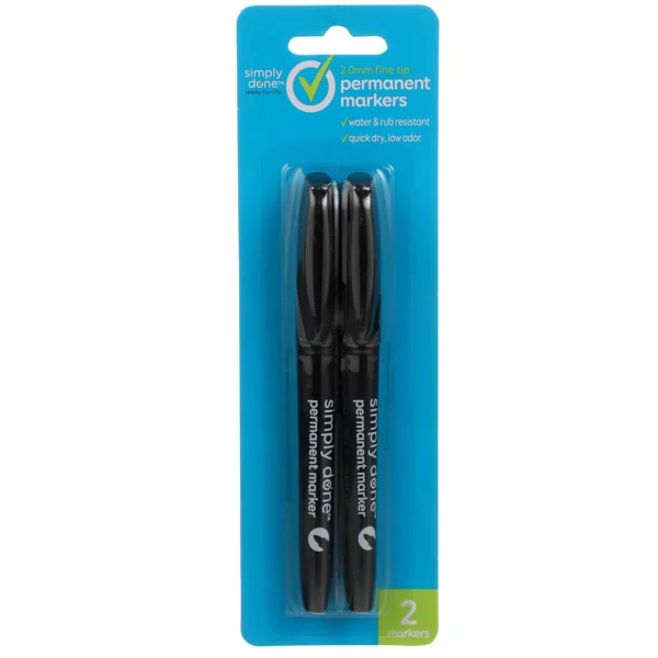 Simply Done 2.0Mm Fine Tip Permanent Markers