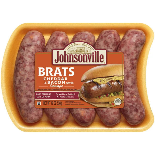 Johnsonville Cheddar Cheese & Bacon Bratwurst