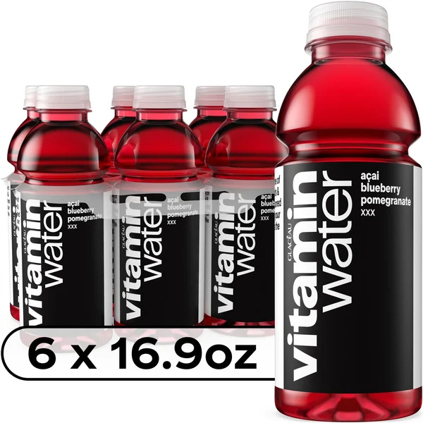 Vitaminwater XXX Acai-Blueberry-Pomegranate Flavored Water Beverage Bottles