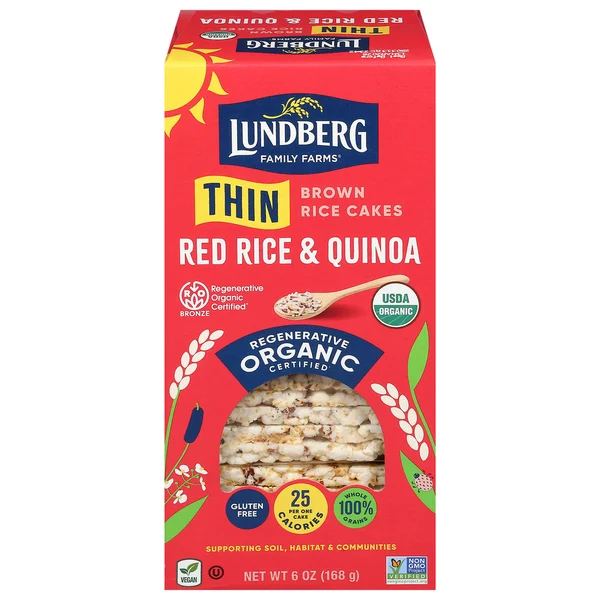 Lundberg Family Farms Organic Thin Stackers, Red Rice & Quinoa