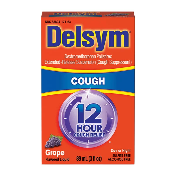 DELSYM® Delsym Adult Cough Suppressant Liquid, Grape Flavor, 3 Ounce