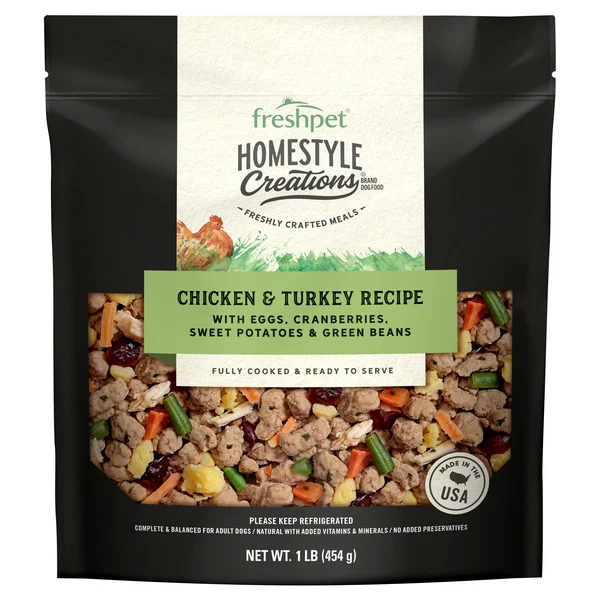 Freshpet Homestyle Creations Chicken & Turkey with Veggies, Fresh Dog Food