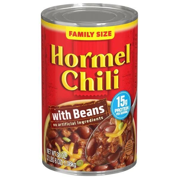 Hormel Chili with Beans, No Artificial Ingredients, 38 oz Can