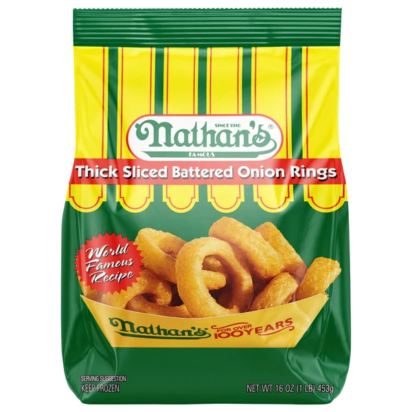 Nathan’s Famous Onion Rings, Battered, Thick Sliced