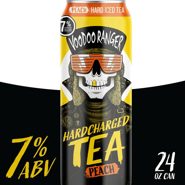 Voodoo Ranger Hardcharged Tea - Peach, 24 fl oz Can