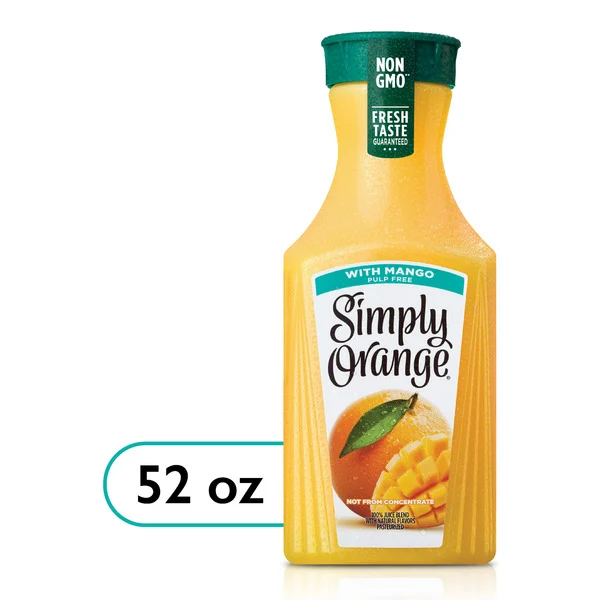 Simply Orange With Mango Juice Bottle