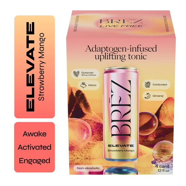 Brēz Elevate Strawberry Mango Uplifting Tonic, Energy Support