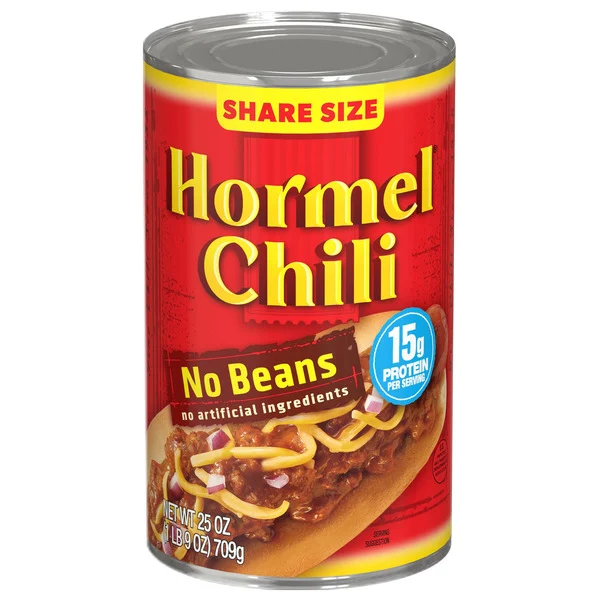 Hormel Chili, No Beans, No Artificial Ingredients, 25 oz Can