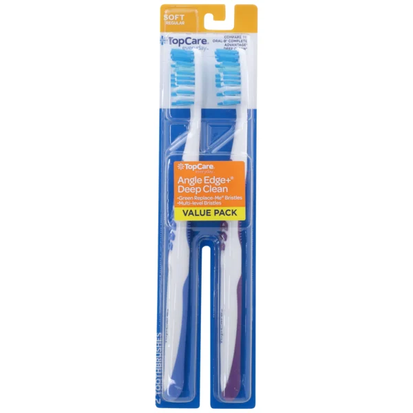 TopCare Angle Edge+ Deep Clean, Soft Regular Toothbrushes