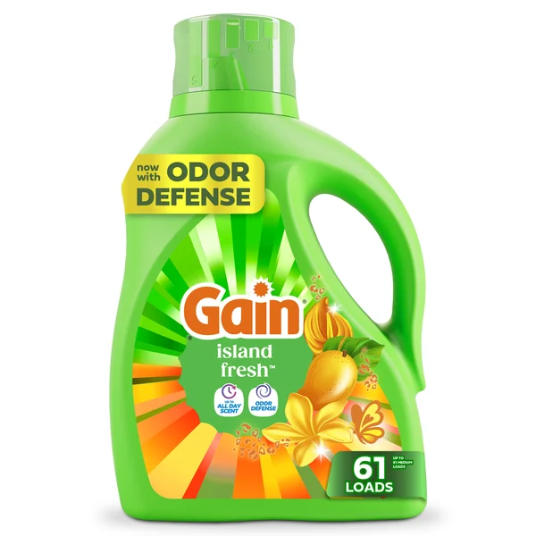 Gain Liquid Laundry Detergent, Now with Odor Defense, Island Fresh Scent