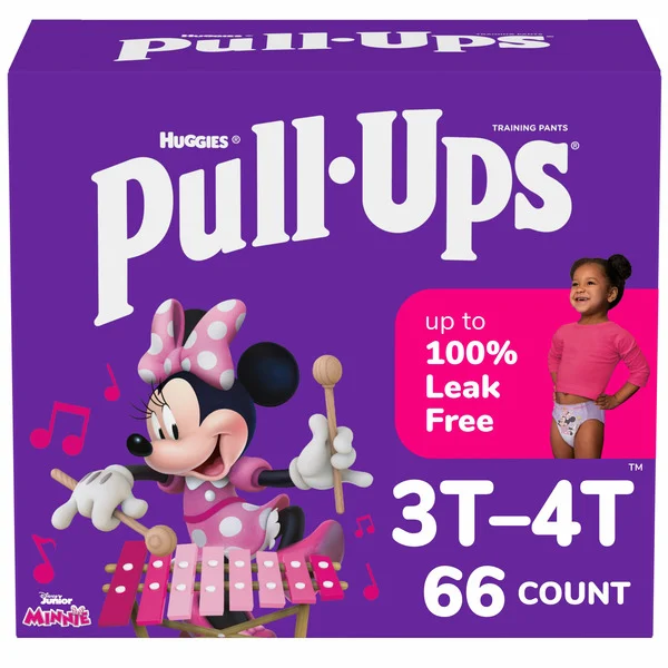 Pull-Ups Girls' Potty Training Pants, 3T-4T (32-40 lbs)