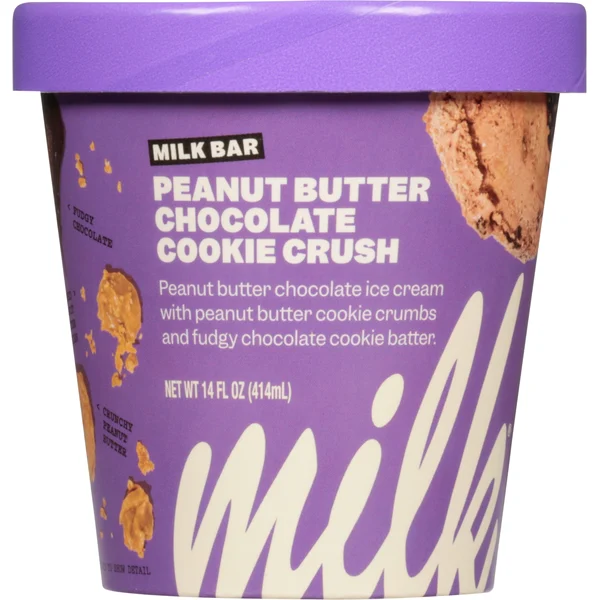 Milk Bar Ice Cream, Peanut Butter Chocolate Cookie Crush