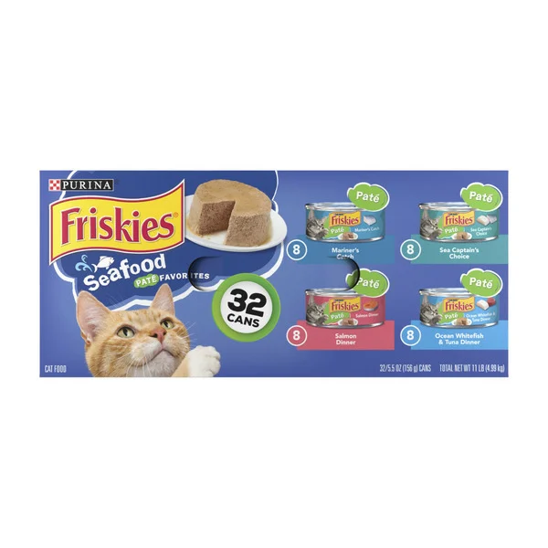 Purina Friskies Wet Cat Food Pate, Seafood Favorites